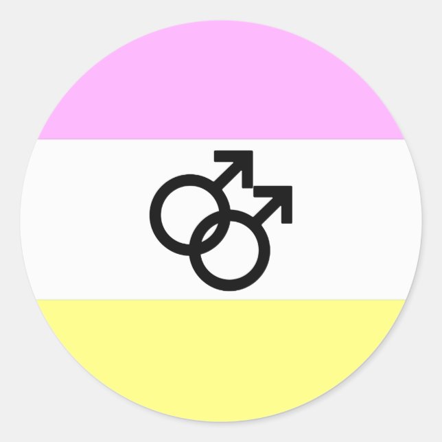 Sticker Rond Drapeau de la Fierté Twink (Devant)