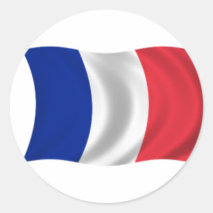 Sticker Rond Drapeau de la France