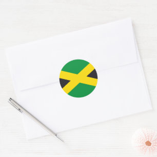 Sticker Rond Drapeau de la Jamaïque