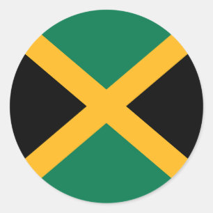Sticker Rond Drapeau de la Jamaïque