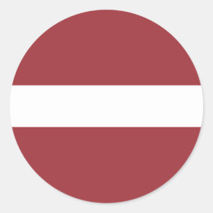 Sticker Rond Drapeau de la Lettonie