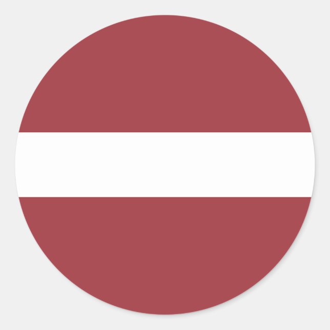 Sticker Rond Drapeau de la Lettonie (Devant)