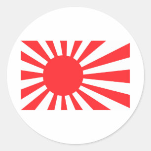 Sticker Rond Drapeau de la marine japonaise