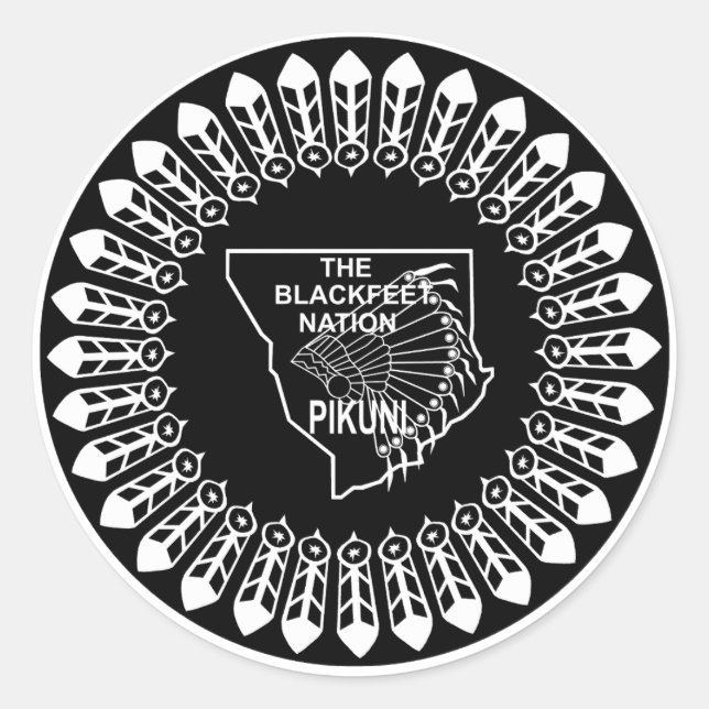 Sticker Rond Drapeau de la nation Blackpieds (Devant)