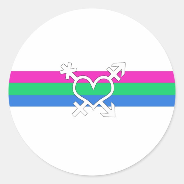 Sticker Rond Drapeau de la Pride (Devant)