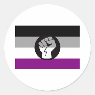 Sticker Rond Drapeau de la protestation sexuelle