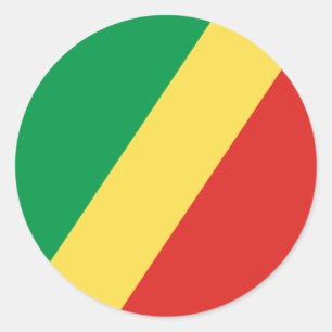 Sticker Rond Drapeau de la République du Congo
