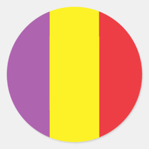 Sticker Rond Drapeau de la République espagnole - Bandera