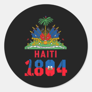 Sticker Rond Drapeau de la révolution haïtienne 1804