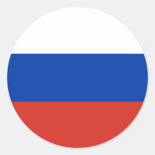 Sticker Rond Drapeau de la Russie