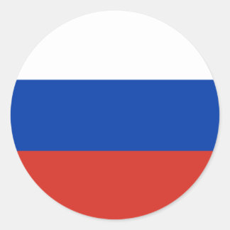 Sticker Rond Drapeau de la Russie