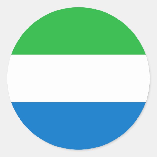 Sticker Rond Drapeau de la Sierra Leone (Devant)