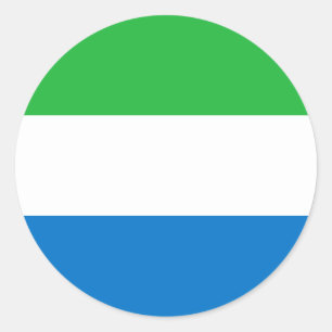 Sticker Rond Drapeau de la Sierra Leone