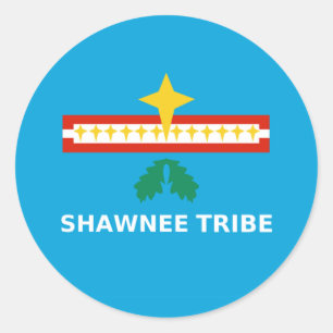 Sticker Rond Drapeau de la tribu Shawnee de l'Oklahoma