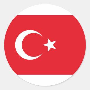 Sticker Rond Drapeau de la Turquie Produits