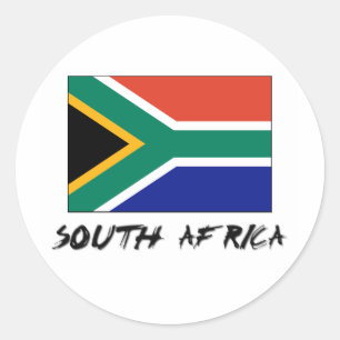 Sticker Rond Drapeau de l'Afrique du Sud