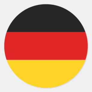 Sticker Rond Drapeau de l'Allemagne