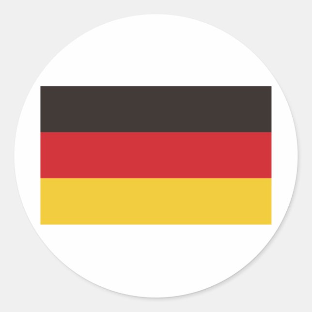 Sticker Rond Drapeau de l'Allemagne (Devant)
