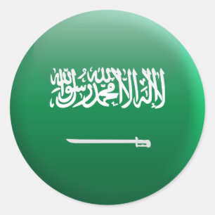 Sticker Rond Drapeau de l'Arabie saoudite