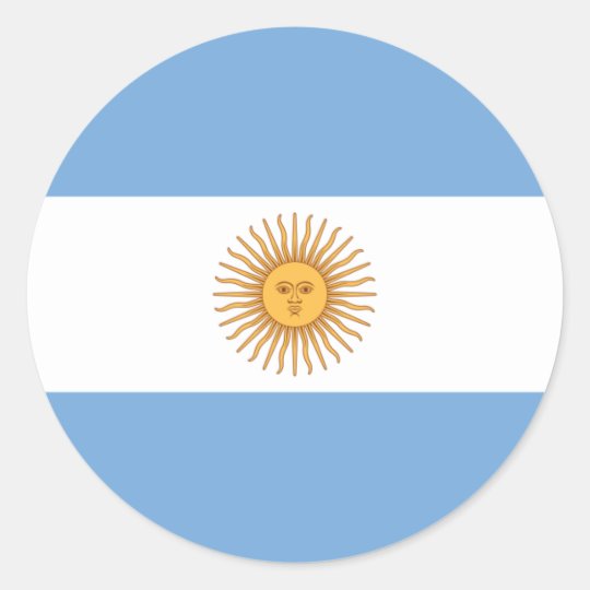 Sticker Rond Drapeau De L Argentine Zazzle Fr
