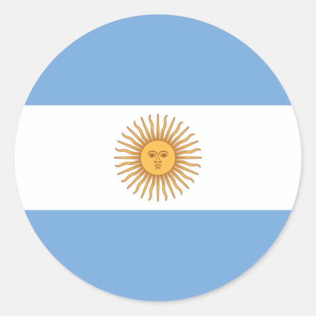 Sticker Rond Drapeau de l'Argentine (Devant)