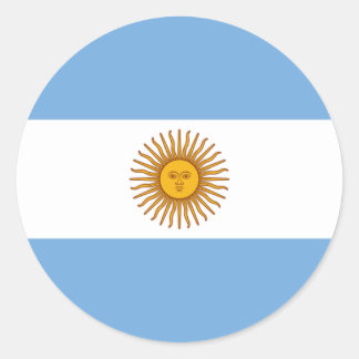 Sticker Rond Drapeau de l'Argentine