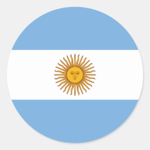 Sticker Rond Drapeau de l'Argentine - Bandera Argentine