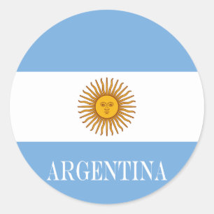 Sticker Rond Drapeau de l'Argentine Bandera De Argentine