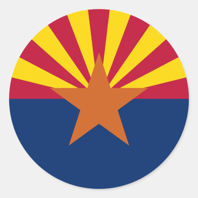 Sticker Rond Drapeau de l'Arizona (Devant)