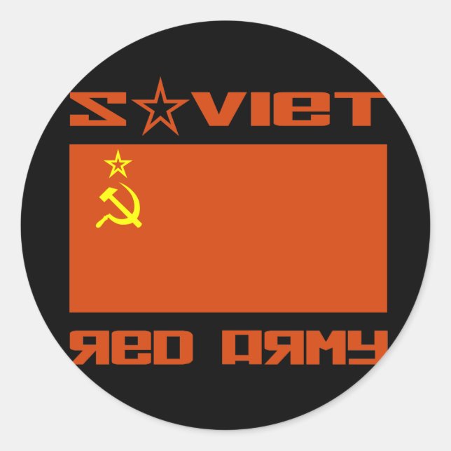 Sticker Rond Drapeau de l'Armée rouge soviétique (Devant)