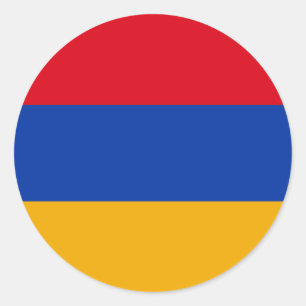 Sticker Rond Drapeau de l'Arménie