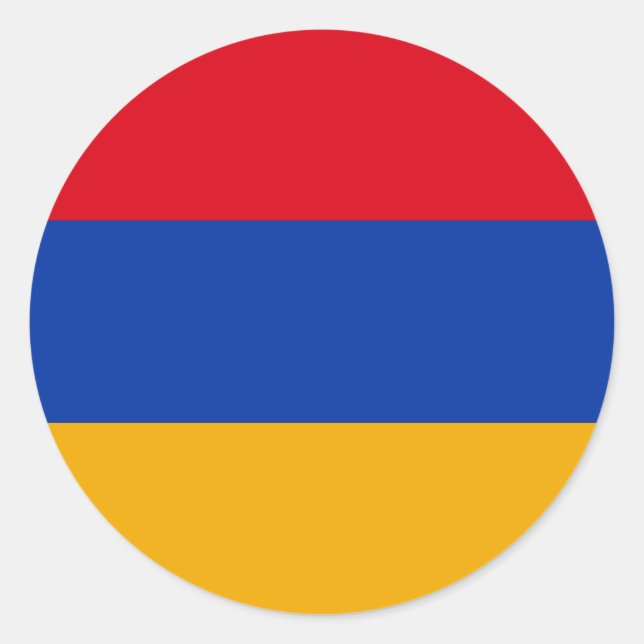 Sticker Rond Drapeau de l'Arménie (Devant)
