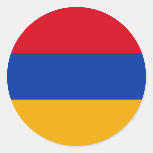 Sticker Rond Drapeau de l'Arménie (Devant)