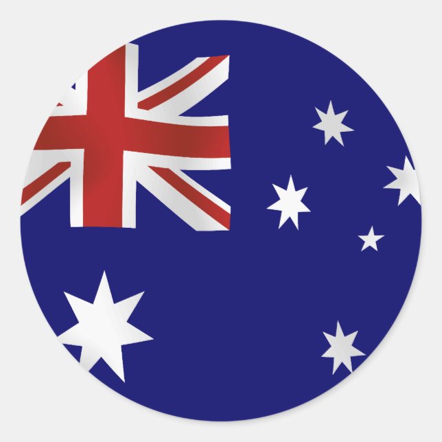 Sticker Rond Drapeau de l'Australie (Devant)
