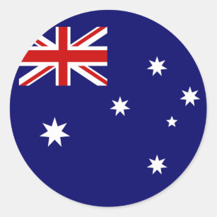 Sticker Rond Drapeau de l'Australie