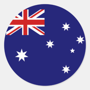 Sticker Rond Drapeau de l'Australie