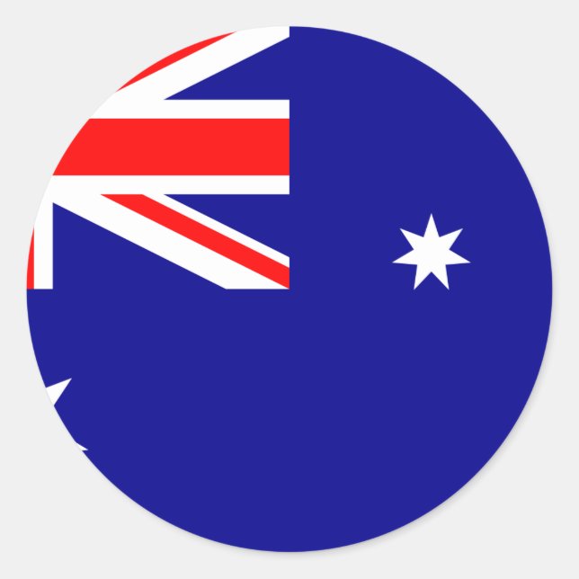 Sticker Rond Drapeau de l'Australie (Devant)