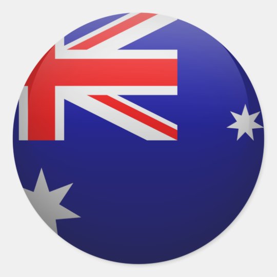 Sticker Rond Drapeau De L Australie Zazzle Fr