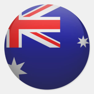 Sticker Rond Drapeau de l'Australie