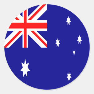 Sticker Rond Drapeau de l'Australie