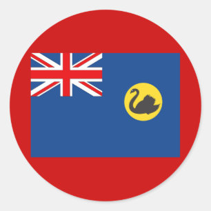 Sticker Rond Drapeau de l'Australie occidentale