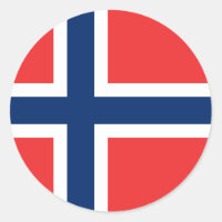 Drapeau de l'autocollant norvégien (Cercle)