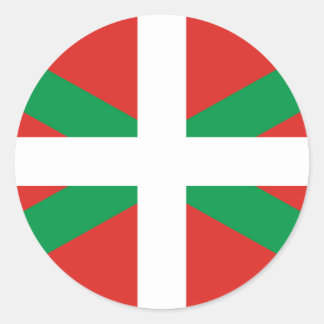 Sticker Rond Drapeau de l'Autocollant Pays Basque