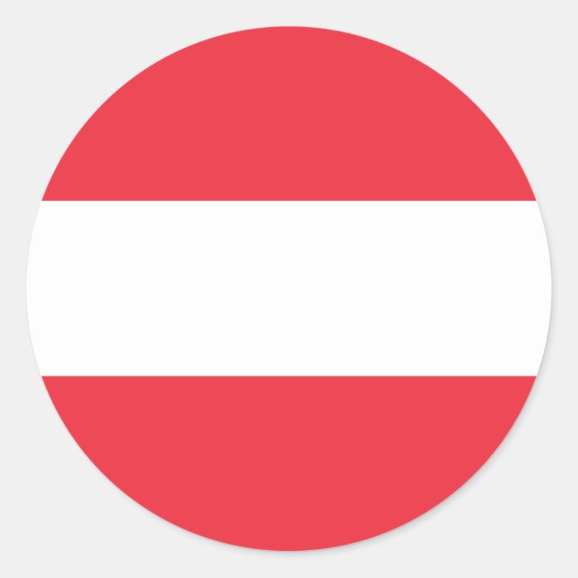 Sticker Rond Drapeau de l'Autriche (Devant)