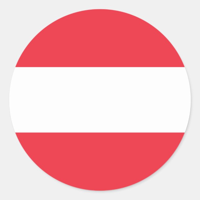 Sticker Rond Drapeau de l'Autriche (Devant)