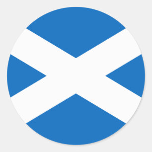 Sticker Rond Drapeau de l'Ecosse - Bratach na h-Alba