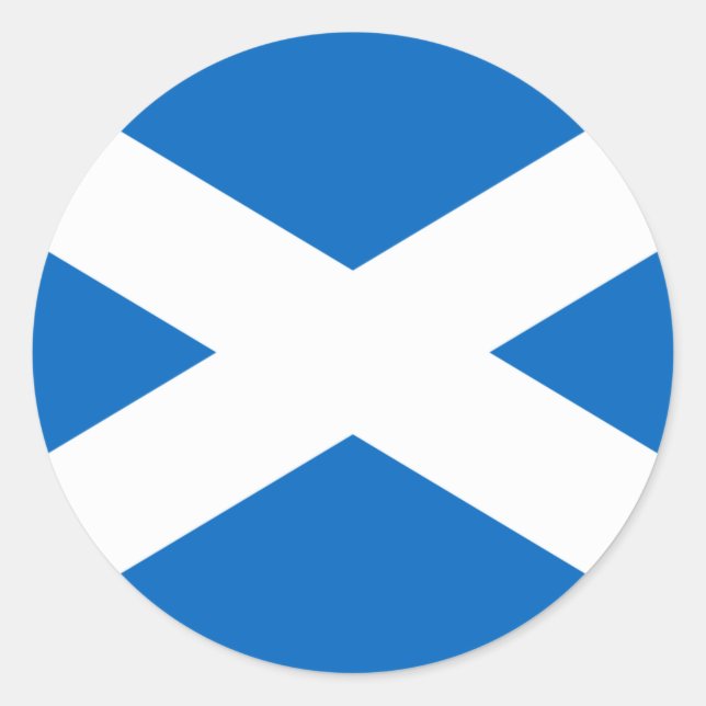 Sticker Rond Drapeau de l'Ecosse - Bratach na h-Alba (Devant)