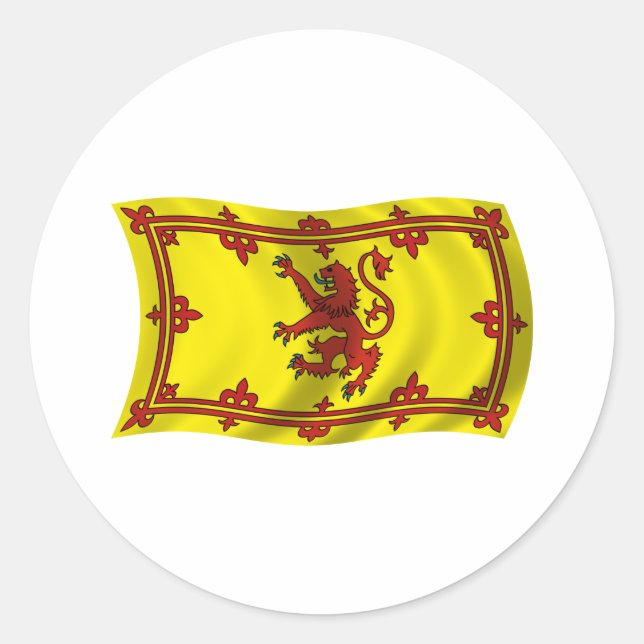 Sticker Rond Drapeau de l'Ecosse vague (Devant)