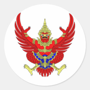 STICKER ROND DRAPEAU DE L'EMBLÉMATIQUE THAÏLANDE