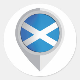 Sticker Rond Drapeau de l'emplacement de la broche écossaise